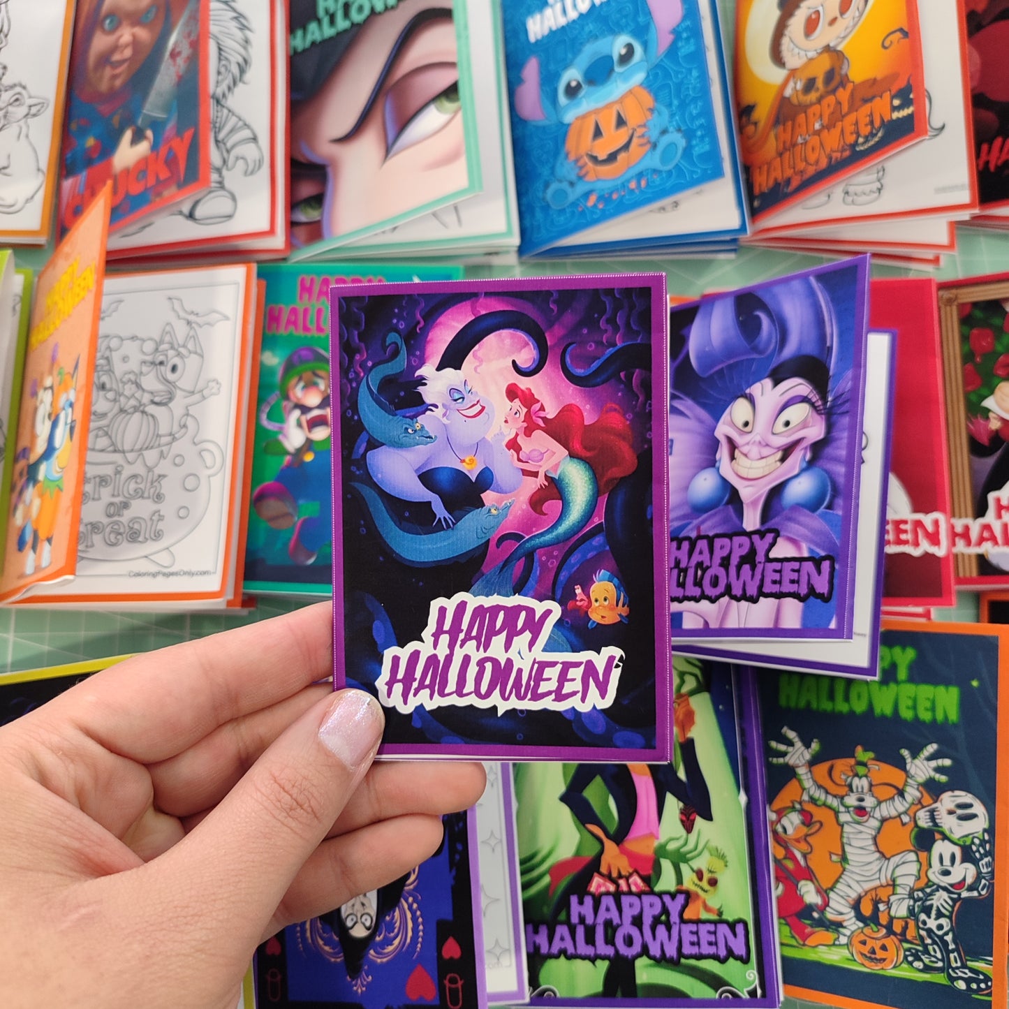 Kit Halloween 100 minilibros para colorear