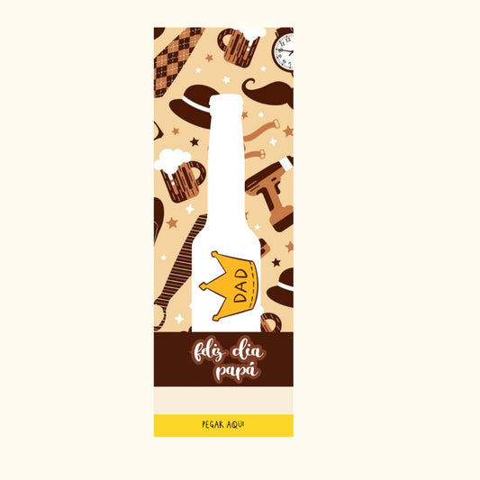Porta Cerveza larga - Día del padre