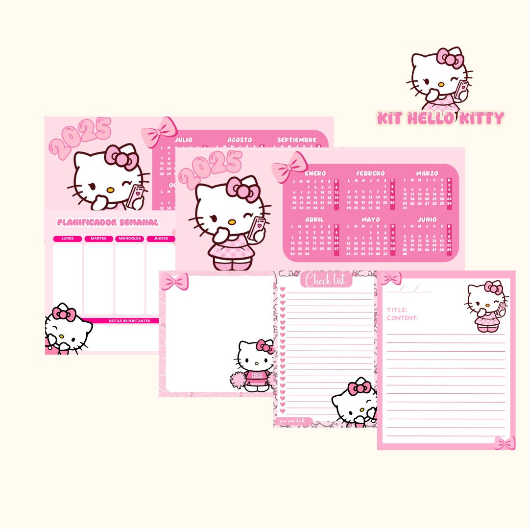 Kit de papelería de Hello Kitty