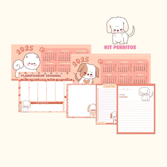 Kit de papelería de perrito