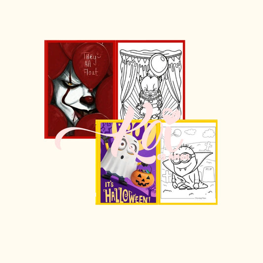 Mini libros de colorear - Halloween