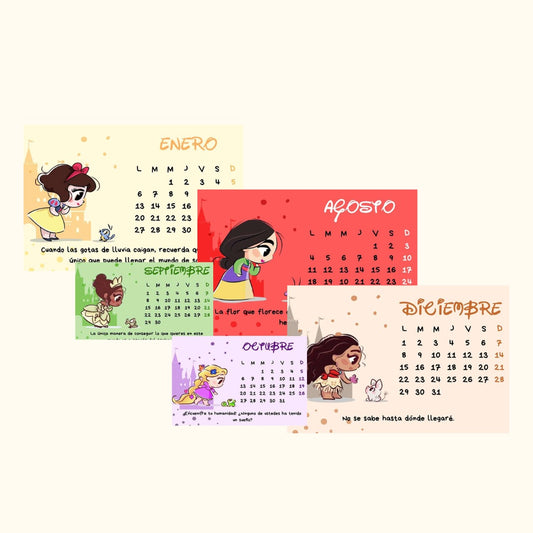 Calendario Princesas 2026