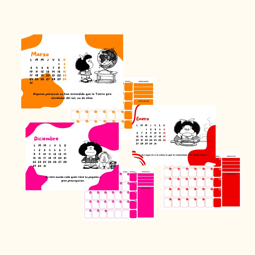 Calendario Mafalda 2026