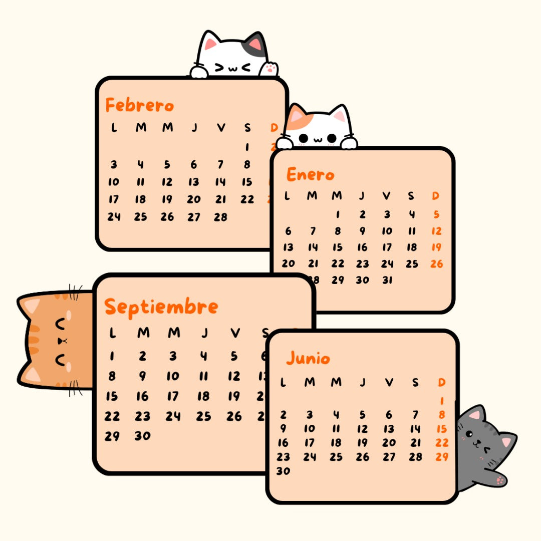 Calendario Gatitos 2026