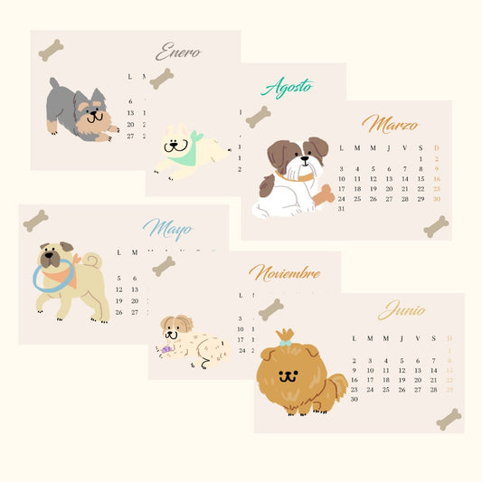 Calendario Perritos Vintage 2026