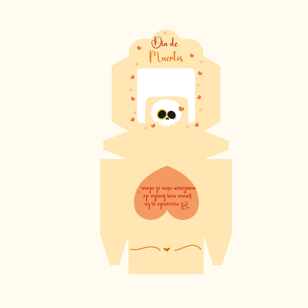 Caja para vela rectangular - Día de Muertos