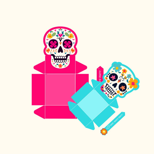Cajas mini velas - Día de Muertos