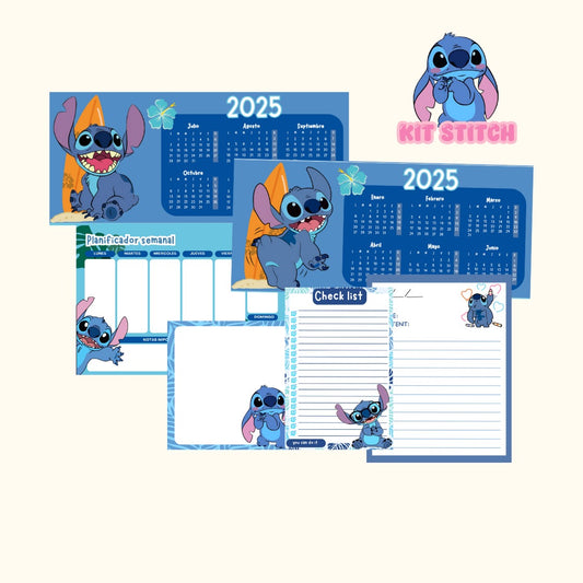 Kit de papelería de Stitch