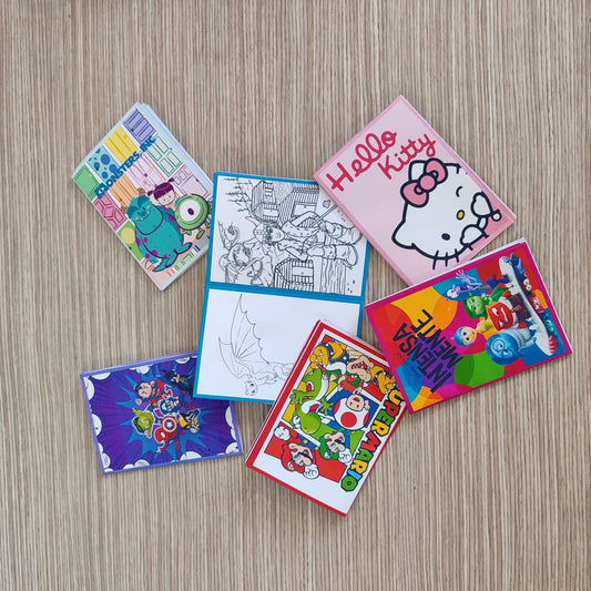 Kit 100 minilibros para colorear