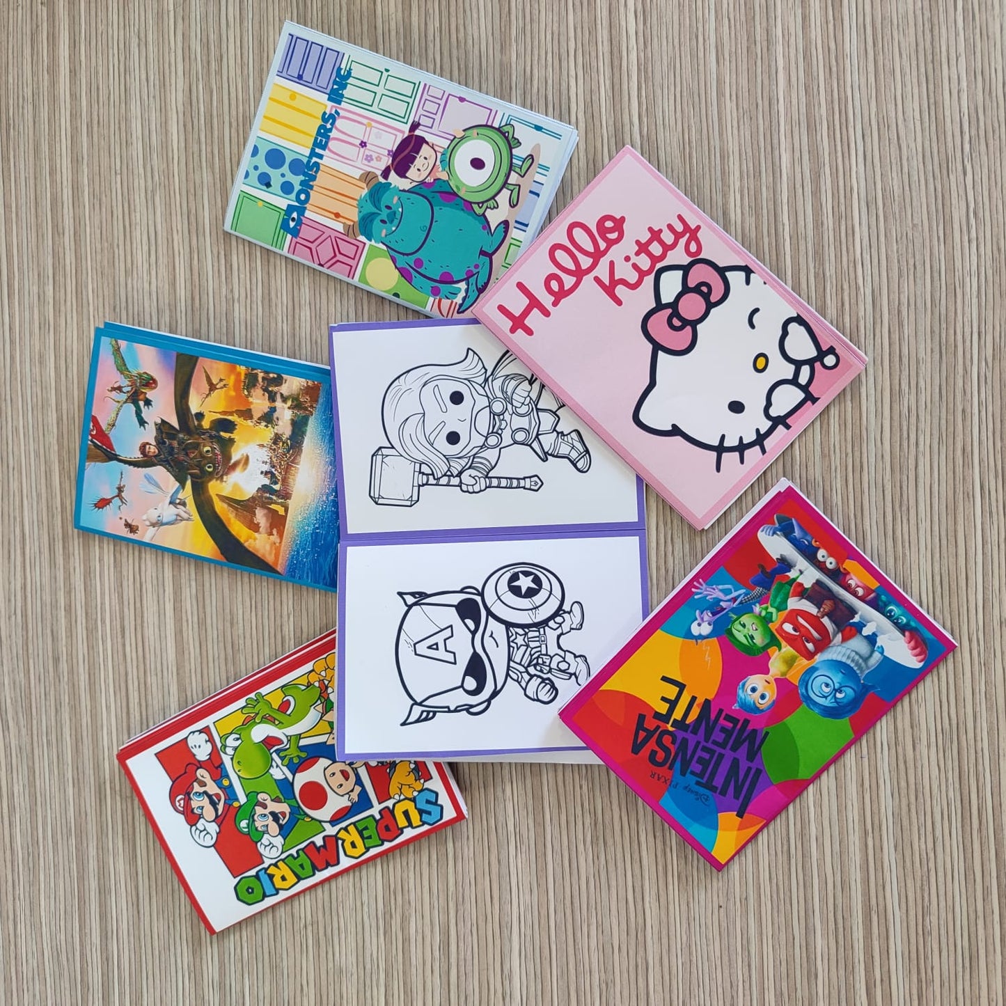 Kit 100 minilibros para colorear