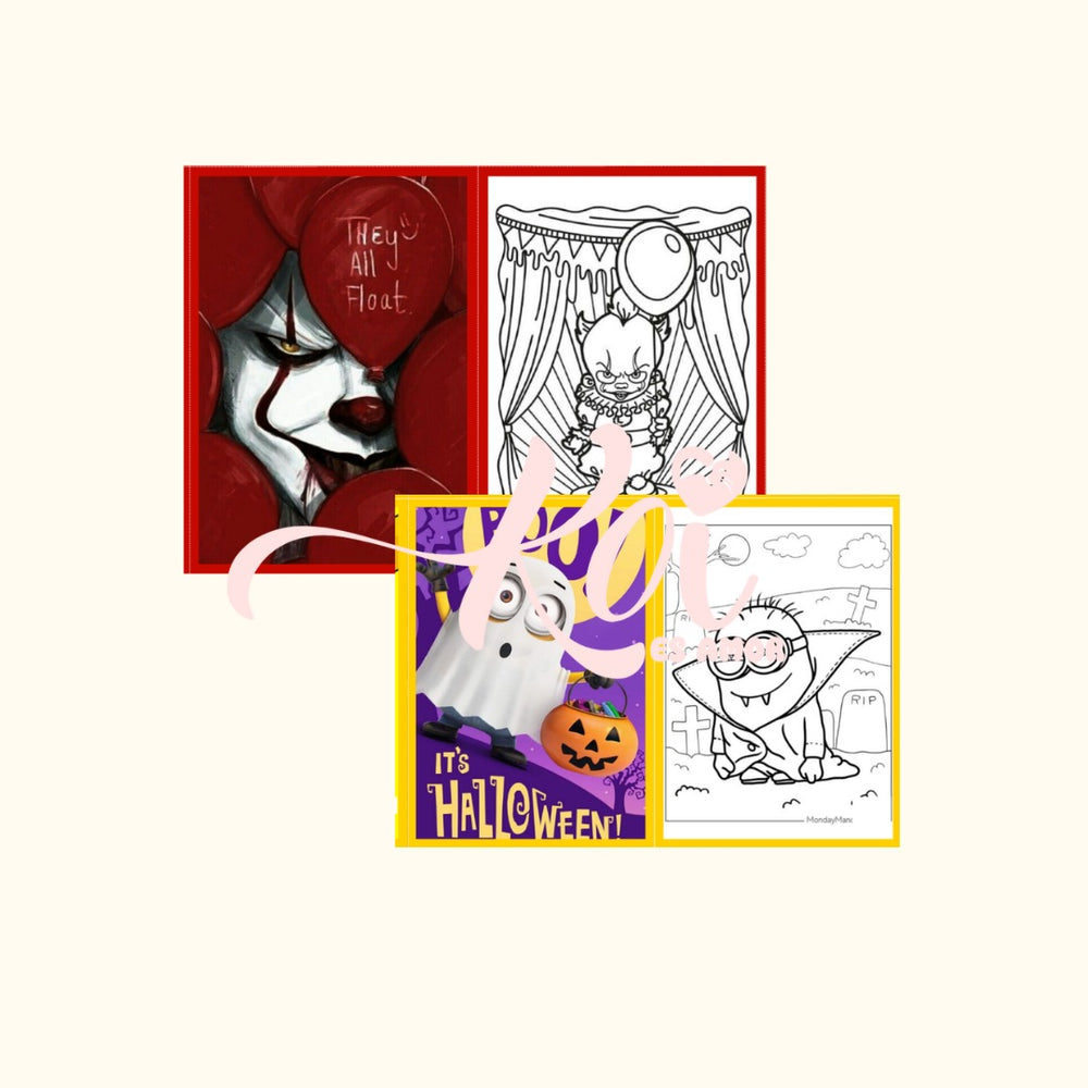 Mini libros de colorear - Halloween