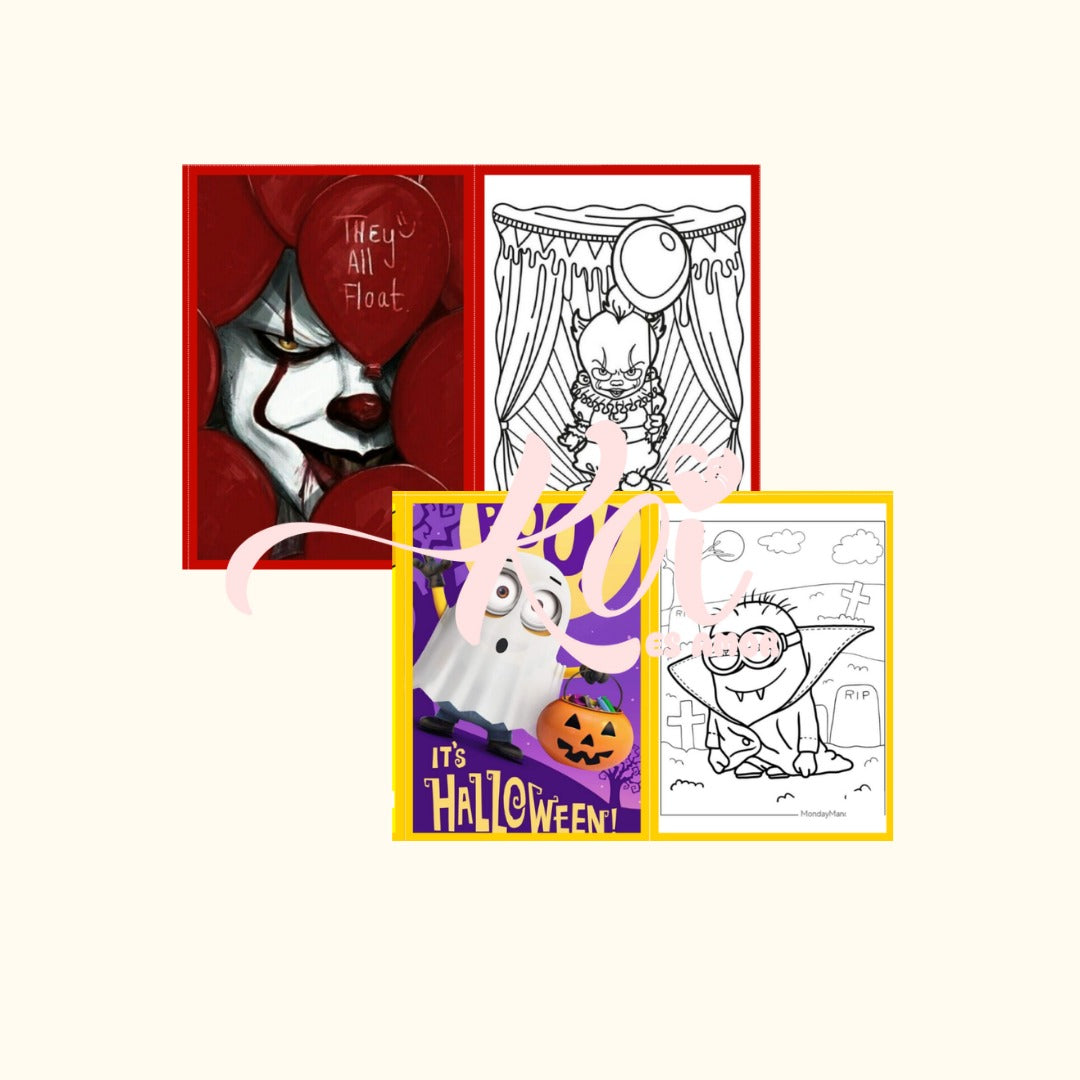 Mini libros de colorear - Halloween