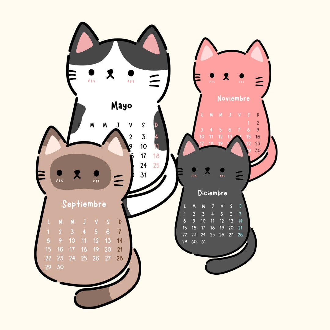 Calendario Gatitos Cuerpo 2026