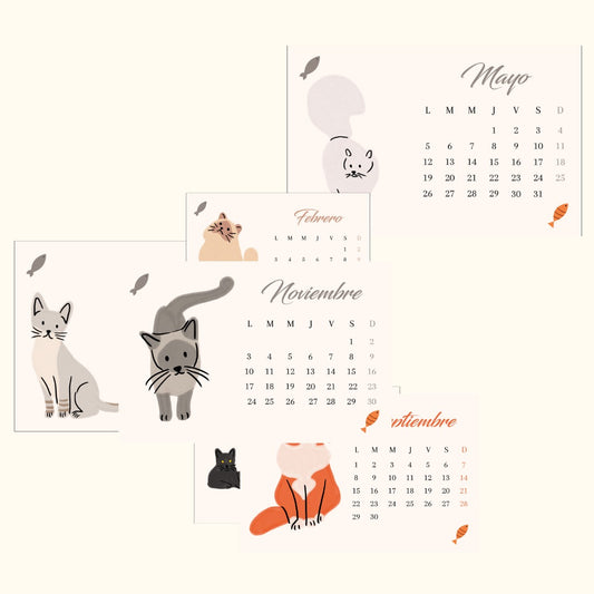 Calendario Gatitos Vintage 2026
