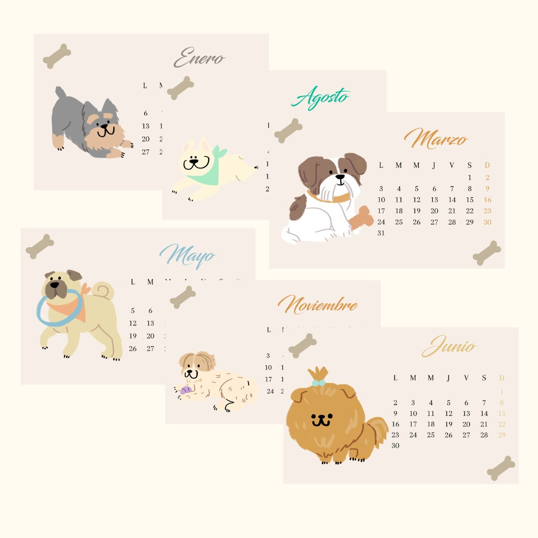 Calendario Perritos Vintage 2026