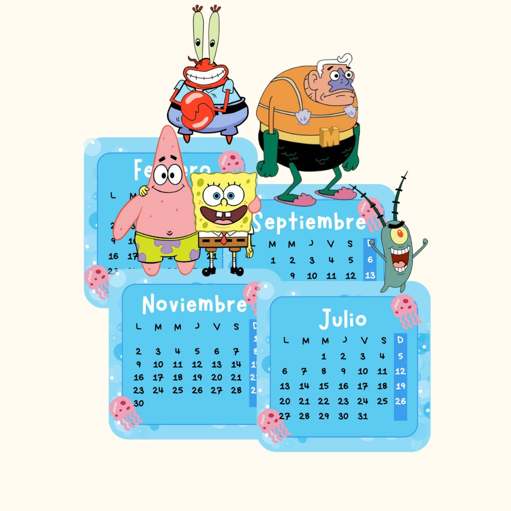 Calendario Bob Esponja 2026