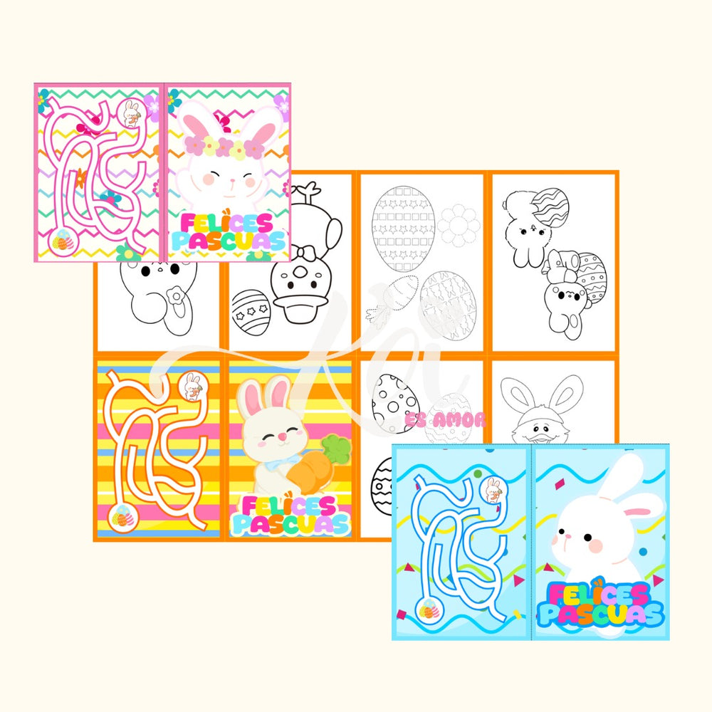 Minilibros para colorear - Pascuas