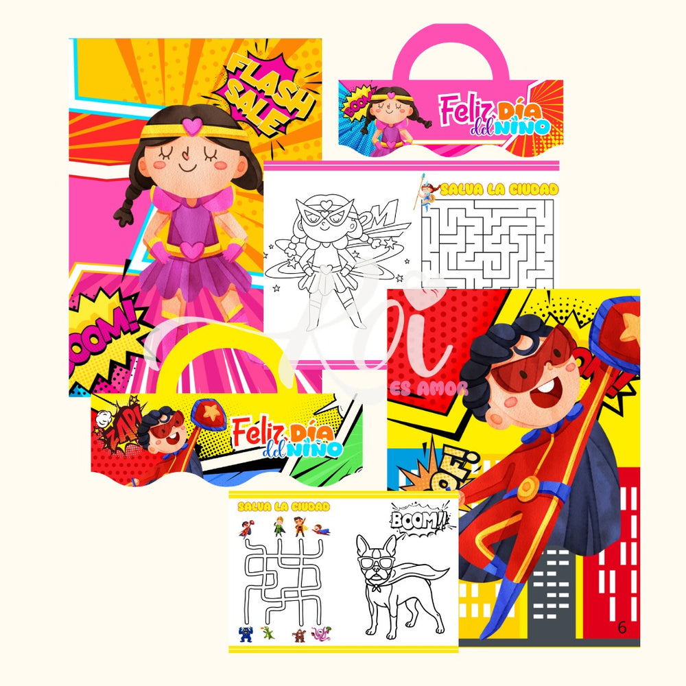 Libros Didácticos y Etiquetas - Día del Niño