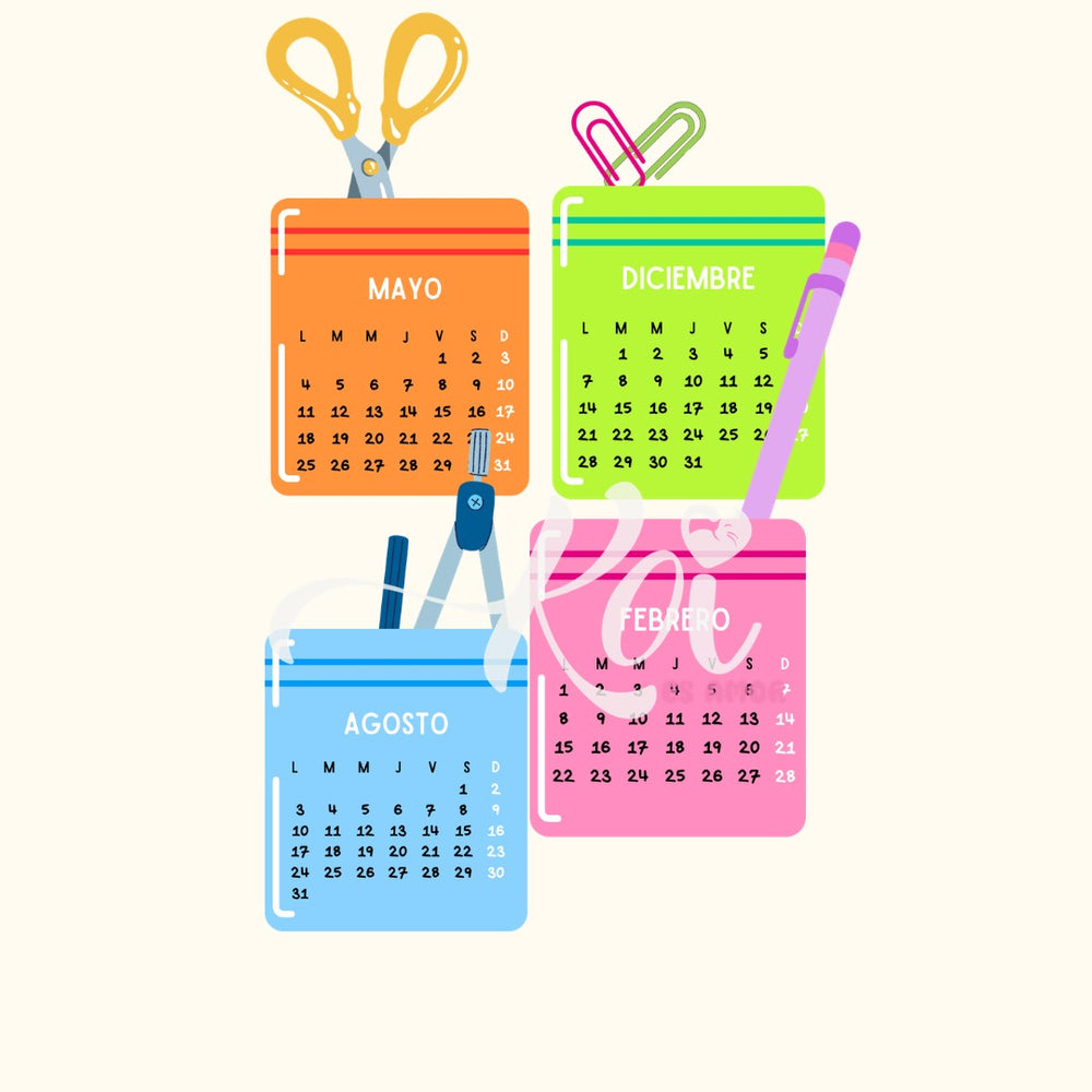 Calendarios Útiles Escolares - Día del Maestro