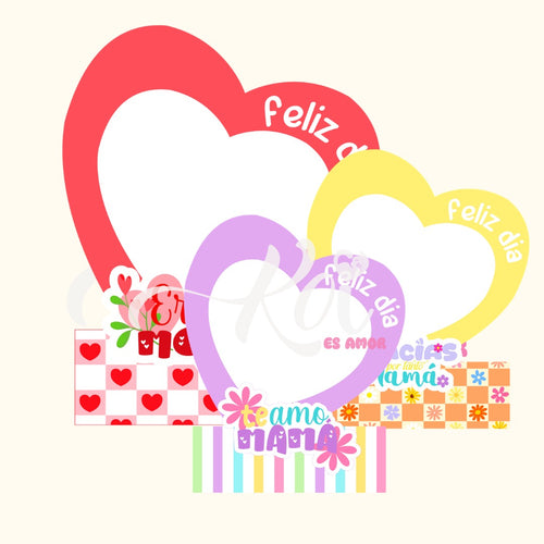 Cajas tipo Corazón - Día de la Madre